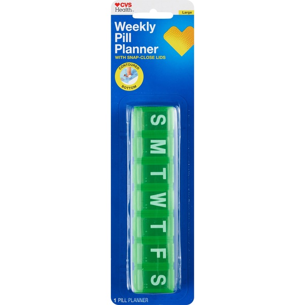 CVS Health Large Weekly Pill Planner, Colors May Vary