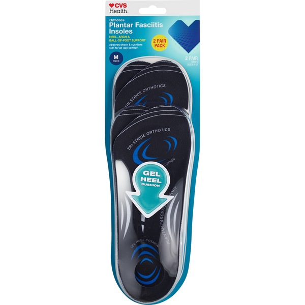 CVS Plantar Fasciitis Orthotics Insoles Men's 8-12 2 Pair