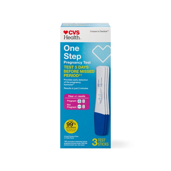 CVS Health One Step Pregnancy Tests 3-Pack