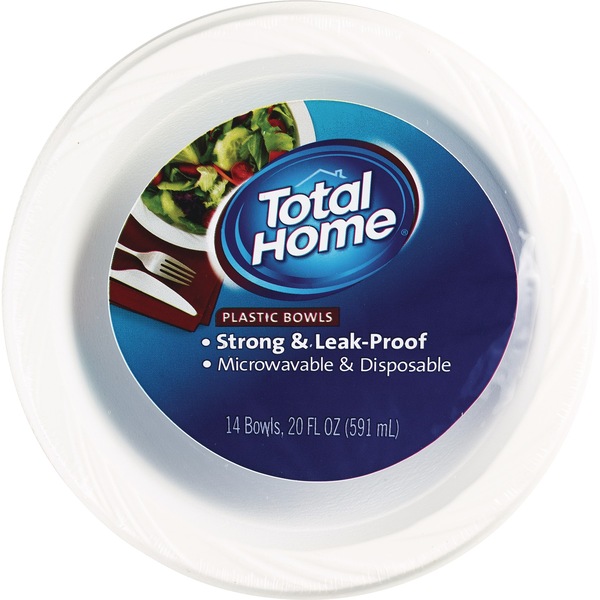 Total Home Microwaveable Plastic Bowls