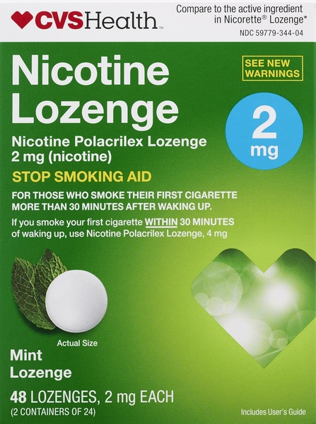 Clicking on the image opens a new modal with 1 larger images of CVS Health Sugar Free Nicotine Lozenges, Mint. Some images may not have descriptive text. 1 out of 1.