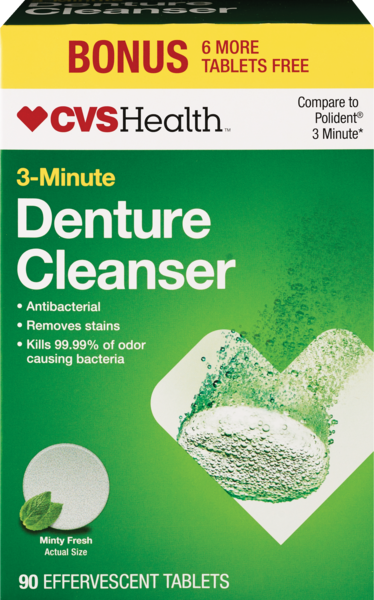 CVS Health 3-Minute Denture Cleanser, 90 CT