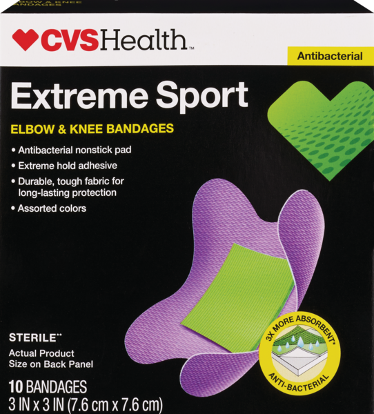 CVS Health Extreme Sport Elbow & Knee Bandages Assorted, 10CT