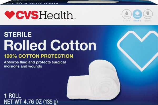 CVS Rolled Cotton Sterile 36" x 6"