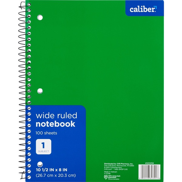 Caliber 1 Subject Notebook