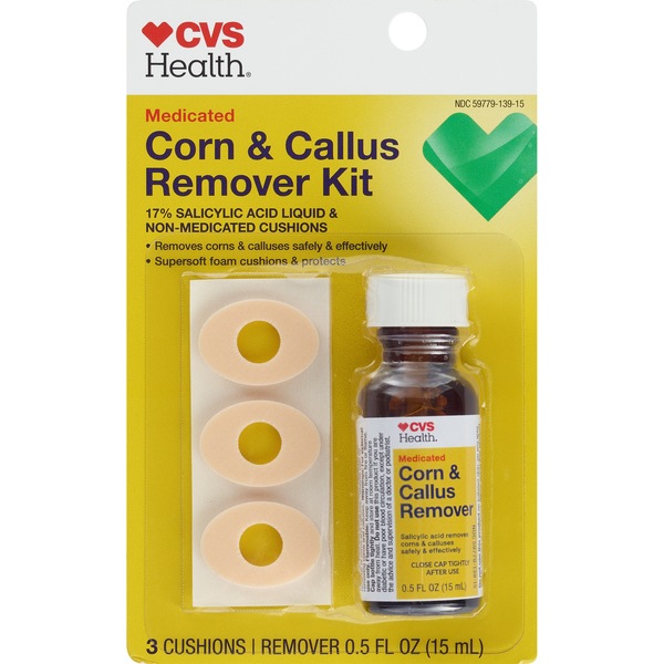 CVS Liquid Corn&Callus Remover + 3 Non-Medicated Cushions