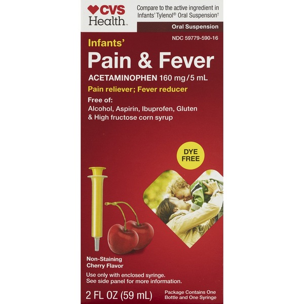 CVS Health Dye-Free Infants' Pain Relief Liquid Cherry