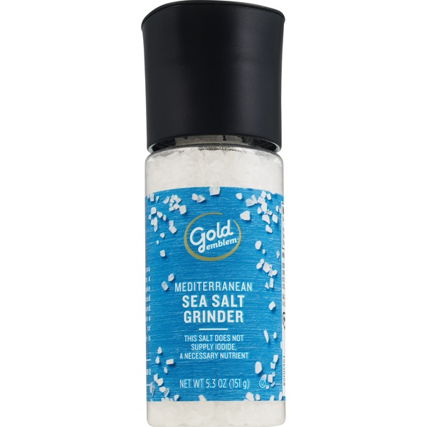 Gold Emblem Mediterranean Sea Salt Grinder, 5.3 OZ