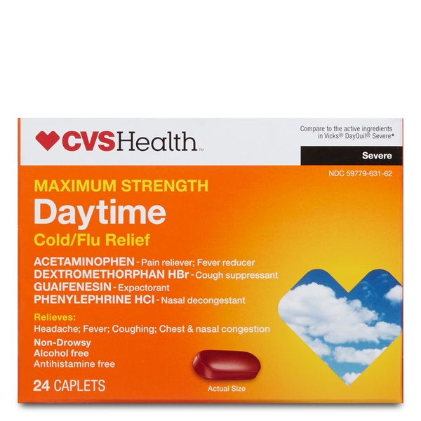 CVS Health Severe Daytime Cold and Flu Relief Caplets