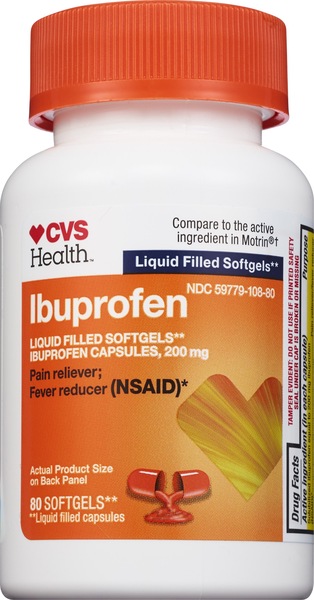 CVS Health Ibuprofen IB 200 mg Liquid Filled Softgels