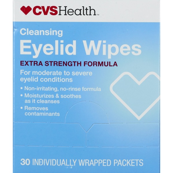 CVS Health No Rinse Eyelid Wipes, 30CT