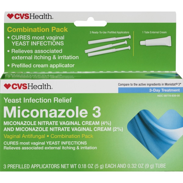 CVS Health Miconazole 3 Vaginal Antifungal Combination Pack