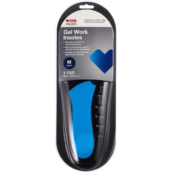 CVS Health Gel Work Insoles for Men