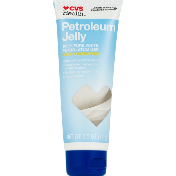 Clicking on the image opens a new modal with 2 larger images of CVS Petroleum Jelly Skin Protectant Pure White (Tube). Some images may not have descriptive text. 1 out of 2.