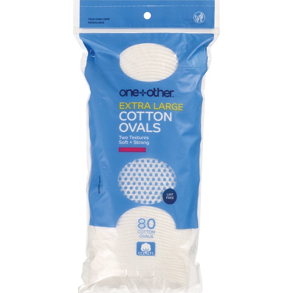 Beauty 360 Extra Large Premium Cotton Ovals, 80CT