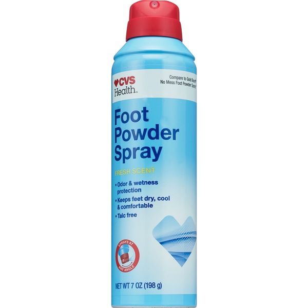 Clicking on the image opens a new modal with 1 larger images of CVS Health Foot Powder Spray, 7 OZ. Some images may not have descriptive text. 1 out of 1.