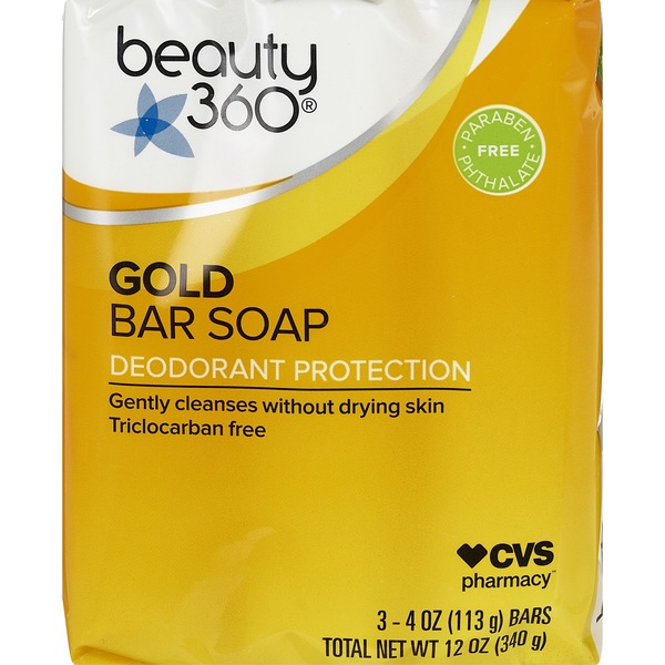 Beauty 360 Gold Bar Soap Deodorant Protection
