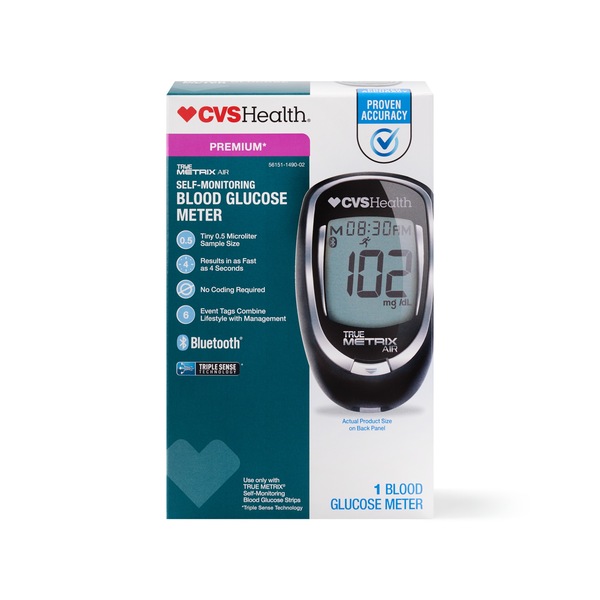CVS TrueMetrix AIR Bluetooth Blood Glucose Monitoring Meter