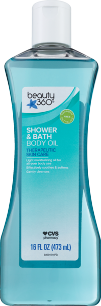 Beauty 360 Shower And Bath Oil, 16 OZ