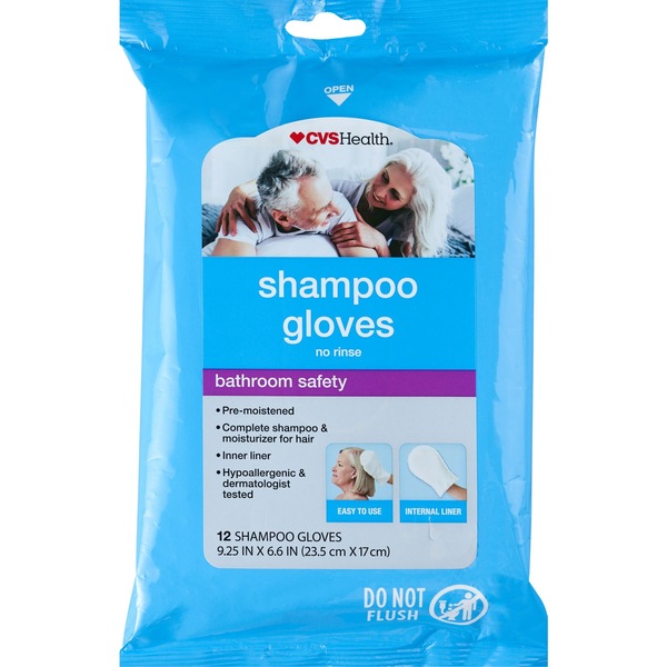 CVS Gloves for Shampooing Pre-Moistened No Rinse