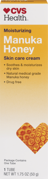 CVS Manuka Honey Moisturizing Skin Care Cream DrugFree(Tube)