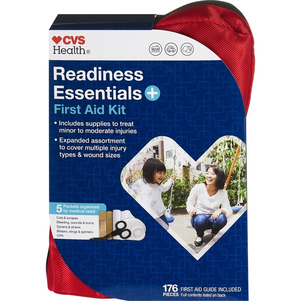 CVS First Aid Kit Readiness Essentials 5 Pockets+176 Pcs