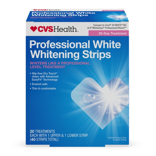 CVS Whitening Strips Professional White 20Treatmnts/40Strips