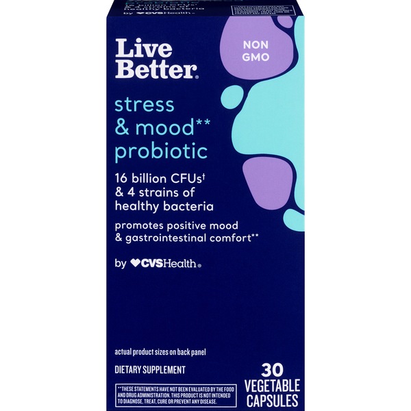 Live Better Probiotic Stress&Mood VegCaps 4Strains/15Blln AC
