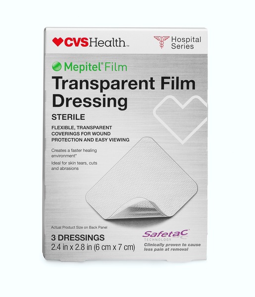CVS Health Mepitel Film Transparent Film Dressing, 3 CT
