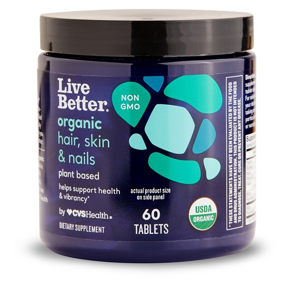 Live Better Organic Hair, Skin & Nails, 60 CT