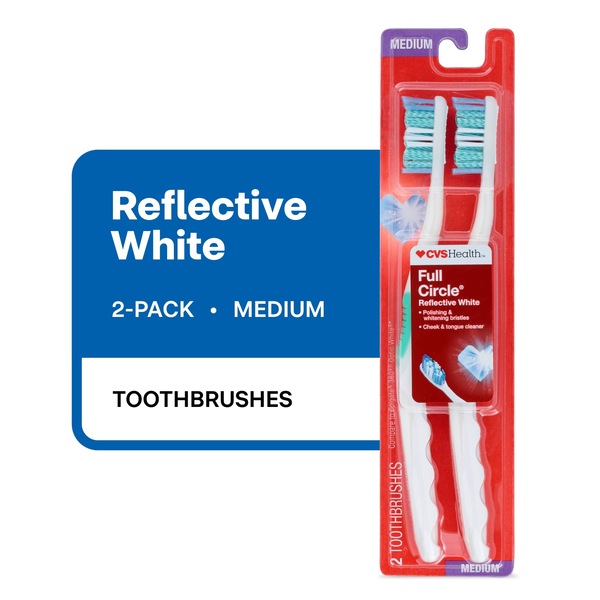 CVS Health Full Circle Radiant White Toothbrush, Medium
