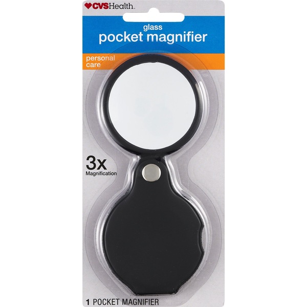 Clicking on the image opens a new modal with 1 larger images of CVS Magnifier Glass Pocket 3.5x Magnification. Some images may not have descriptive text. 1 out of 1.
