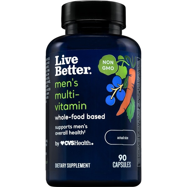 Live Better Mens Multivitamin, Whole Food Based, 90 CT