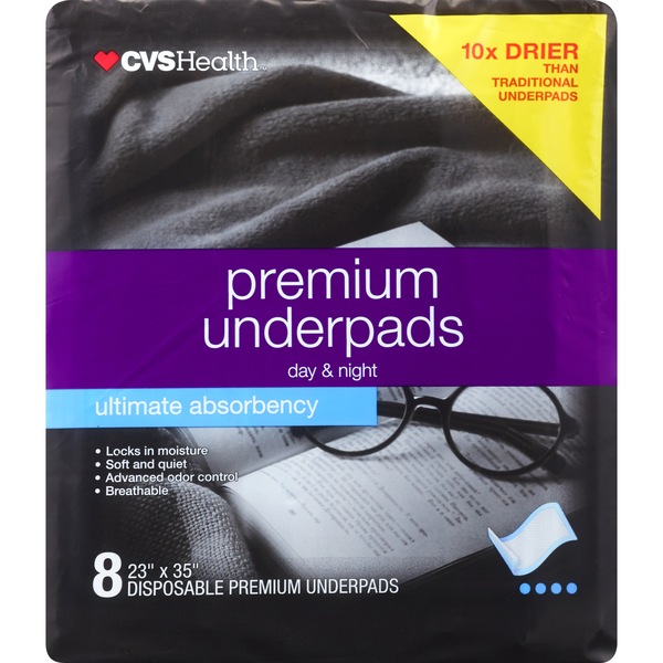 CVS Health Premium Underpads, 8CT