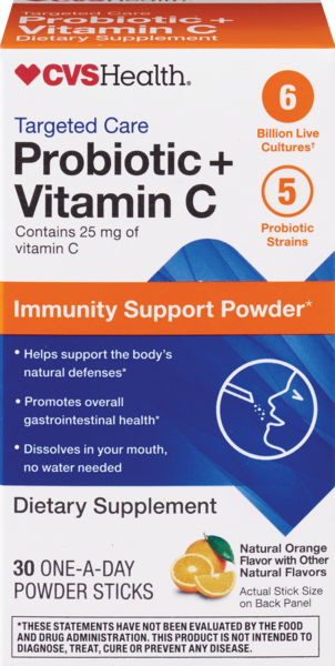 CVS HEALTH PROBIOTIC+VITAMIN C ORANGE STICK