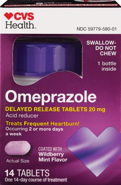 CVS Health Omeprazole Delayed Release Acid Reducer Tablets