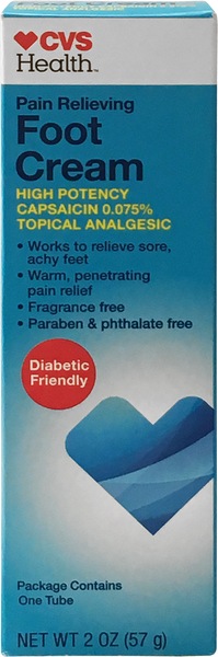 CVS HEALTH PAIN RELIEVING FOOT CREAM