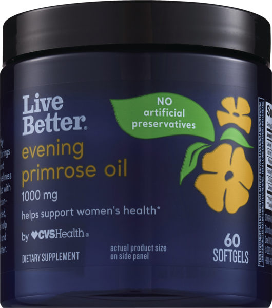 Live Better Evening Primrose Oil 1000mg, 60 CT