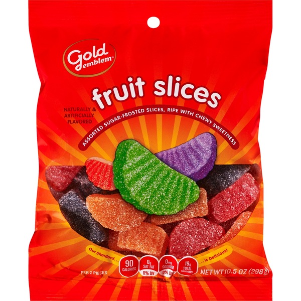 Gold Emblem Fruit Slices Candy (Peg Bag)