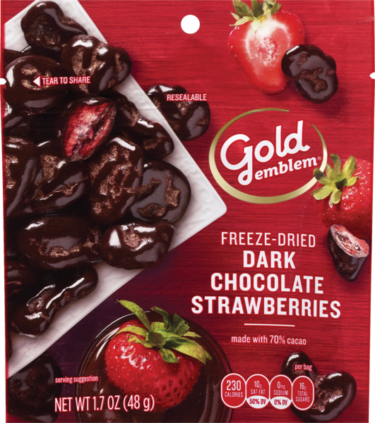 Gold Emblem Freeze-Dried Dark Chocolate Strawberries