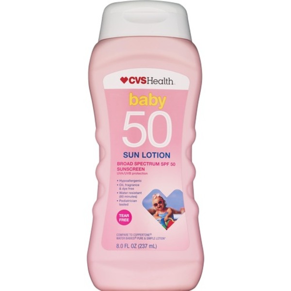 CVS Health Baby Sunscreen Lotion SPF 50, 8 OZ