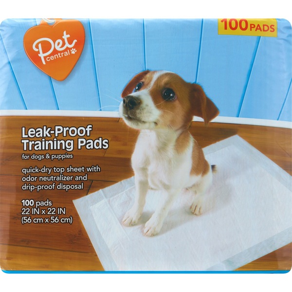 Pet Central Leak-Proof Puppy Training Pads, 100CT