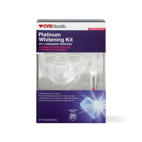 CVS Whitening Kit Platinum 20-Minute Carbamide Peroxide 20%