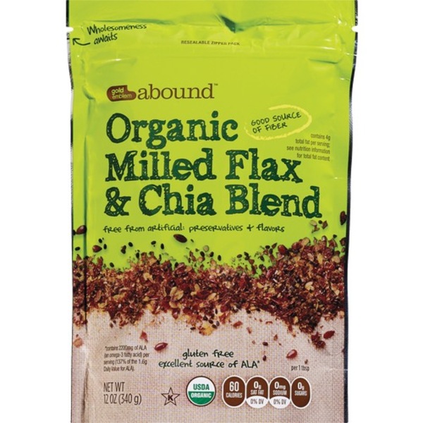 Gold Emblem Abound Organic Milled Flax Chia Blend, 12 OZ