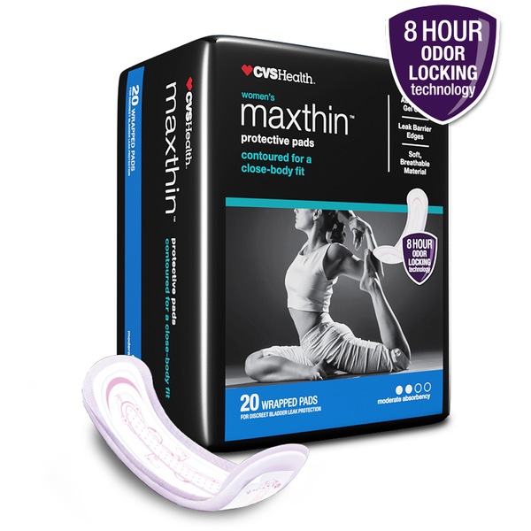 CVS Health Women's Maxthin Protective Pads, Moderate Absorbency
