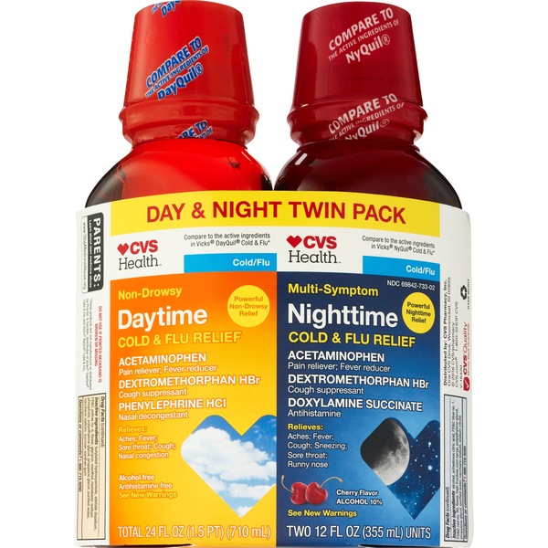 CVS Health Daytime/Nighttime Cold, Cherry, 24OZ