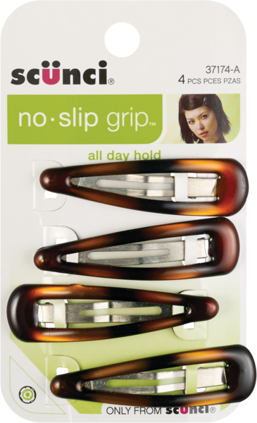 Scunci All Day Hold Snap Clips, 4/Pack