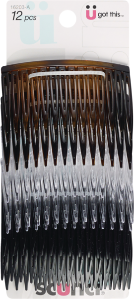 Scunci All-Day Hold Side Combs, 12CT