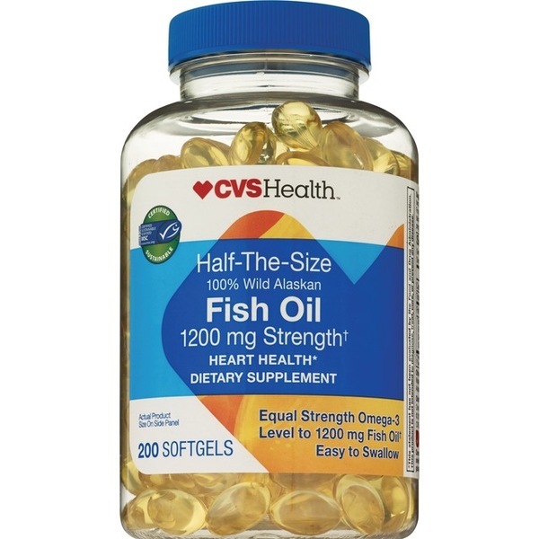 CVS Fish Oil 1200mg/720mg Total Omega-3 Half-Sized Softgels