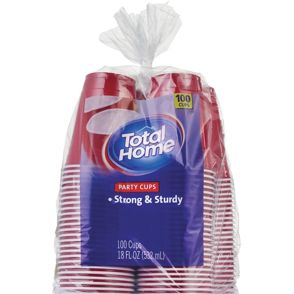 Total Home Party Cups 18 OZ, 100CT